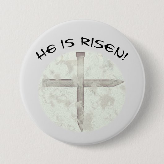 彼はイースター爪、 ネイル十字昇格 缶バッジ (正面)