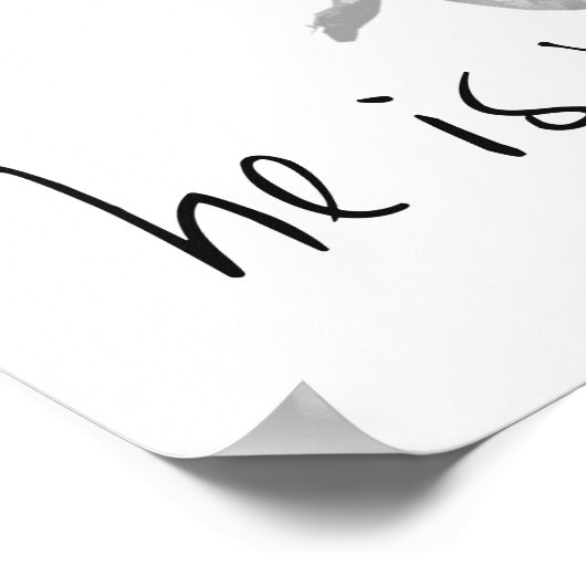 彼はイースター・リーズの白黒を上げたモダン ポスター (角)