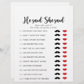 彼はエレガント彼女はブライダルシャワーゲームと言った (正面/裏面)