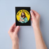 彼はキリスト教おもしろい復活祭の日だ チラシ (手)