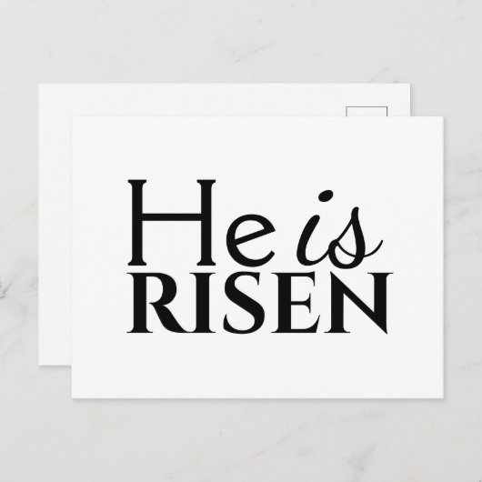 彼はキリスト教のことわざ白黒復活祭 ポストカード (正面/裏面)