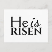 彼はキリスト教のことわざ白黒復活祭 ポストカード (正面)