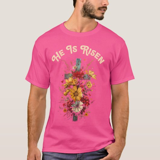 彼はキリスト教のキリストの花のフローラを復活した Tシャツ (正面)
