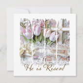 彼はキリスト教のヴィンテージフローライースターの写真を復活している シーズンカード (正面)