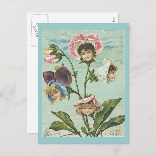 彼はキリスト教の復活祭でヴィンテージを起こした シーズンポストカード (正面/裏面)