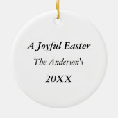 彼はキリスト教の復活祭でヴィンテージを起こした セラミックオーナメント (裏面)