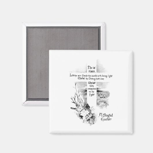 彼はキリスト教の復活祭でヴィンテージを起こした マグネット (正面/裏面)