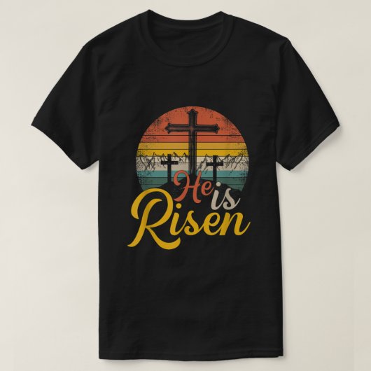 彼はキリスト教の復活祭のイエス様に生まれ変わった Tシャツ (デザイン正面)