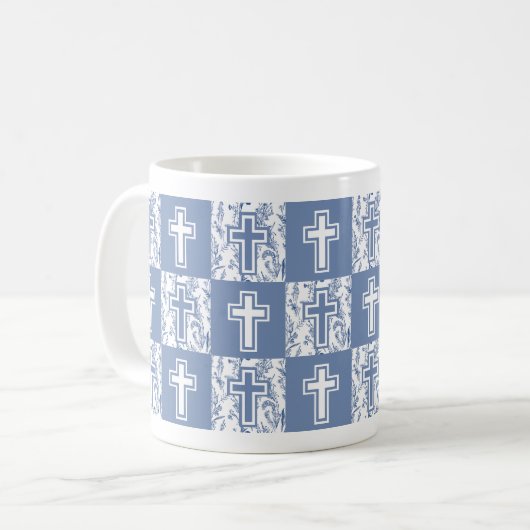 彼はキリスト教の復活祭の十字架に昇った コーヒーマグカップ (正面左)