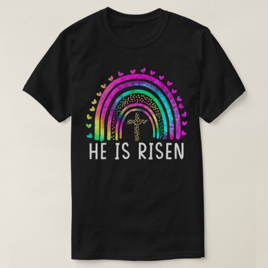 彼はキリスト教の絞り染めに成長した楽しい人だ Tシャツ (デザイン正面)