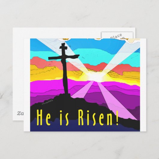 彼はキリスト教の賜物デザインを越えて生まれた ポストカード (正面/裏面)