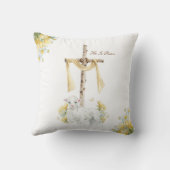 彼はキリスト教復活祭を起こしたパーソナライズされた クッション (裏面)