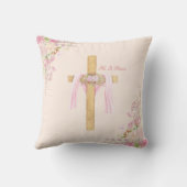 彼はキリスト教復活祭を起こしたパーソナライズされた クッション (裏面)