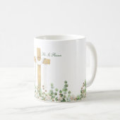 彼はキリスト教復活祭を起こしたパーソナライズされた コーヒーマグカップ (正面右)