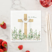 彼はキリスト教復活祭を起こしたパーソナライズされた スタンダードランチョンナプキン (インサイチュ)