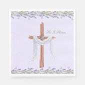 彼はキリスト教復活祭を起こしたパーソナライズされた スタンダードランチョンナプキン (正面)