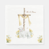 彼はキリスト教復活祭を起こしたパーソナライズされた スタンダードランチョンナプキン (正面)