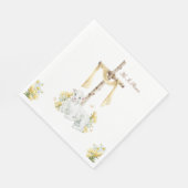 彼はキリスト教復活祭を起こしたパーソナライズされた スタンダードランチョンナプキン (角)