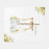 彼はキリスト教復活祭を起こしたパーソナライズされた フリースブランケット (正面(横))