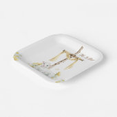 彼はキリスト教復活祭を起こしたパーソナライズされた ペーパープレート (傾斜あり)