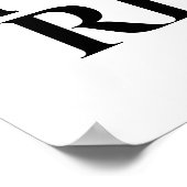 彼はクリスチャン引用文ことわざ白黒 ポスター (角)