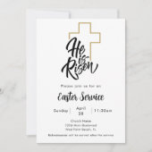 彼はクロスアート教会のイースターサービスを復活させた 招待状 (正面)