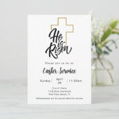 彼はクロスアート教会のイースターサービスを復活させた 招待状 (スタンド正面)