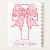 彼はクロス復活祭のフローラコケット弓を復活させた プランナー手帳 (裏面)