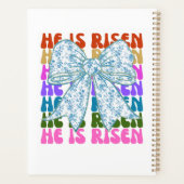 彼はクロス復活祭のフローラコケット弓を復活させた プランナー手帳 (裏面)