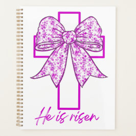 彼はクロス復活祭のフローラコケット弓を復活させた プランナー手帳