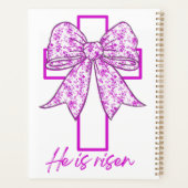 彼はクロス復活祭のフローラコケット弓を復活させた プランナー手帳 (裏面)