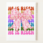 彼はクロス復活祭のフローラコケット弓を復活させた プランナー手帳 (裏面)