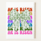 彼はクロス復活祭のフローラコケット弓を復活させた プランナー手帳 (裏面)