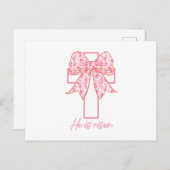 彼はクロス復活祭のフローラコケット弓を復活させた ポストカード (正面/裏面)