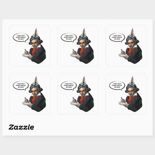 彼はケーキのステッカーがあると言われた スクエアシール (シート)