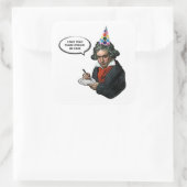 彼はケーキのステッカーがあると言われた スクエアシール (バッグ)