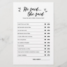 彼はゲームかブライダルシャワーの為結婚に言った