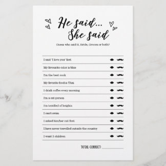 彼はゲームかブライダルシャワーの為結婚に言った