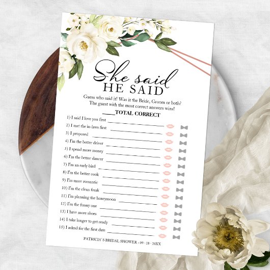 彼はゲームの緑のブライダルシャワーフライヤーと言った チラシ