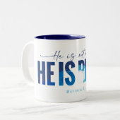 彼はコーヒーマグを起こした ツートーンマグカップ (正面左)