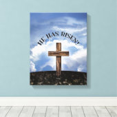 彼はゴツゴツした十字の空を昇った キャンバスプリント (インサイチュ (ウッドフロア))