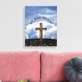 彼はゴツゴツした十字の空を昇った キャンバスプリント (インサイチュ (リビング))