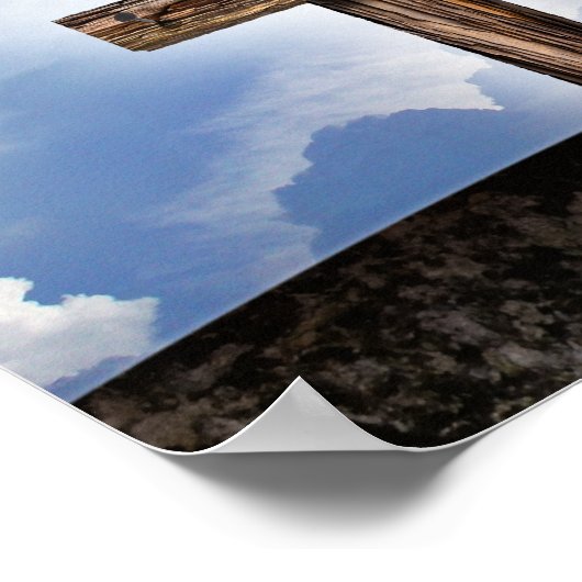 彼はゴツゴツした十字の空を昇った ポスター (角)