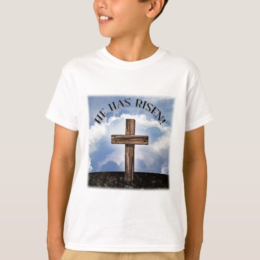 彼はゴツゴツした十字の空を昇った Tシャツ (正面)