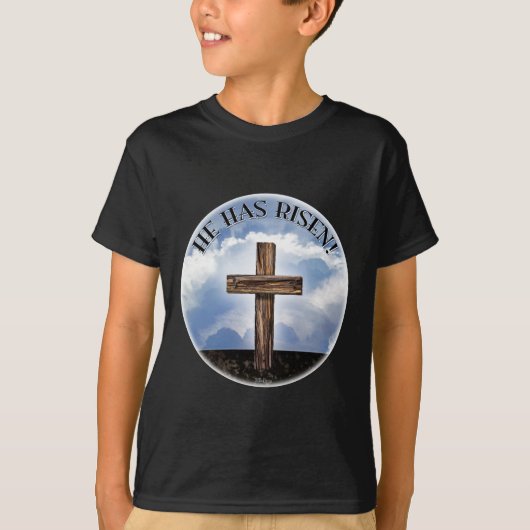 彼はゴツゴツした十字の空を昇った Tシャツ (正面)