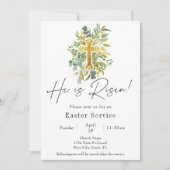 彼はゴールデンクロス教会のイースターサービスを復活させた 招待状 (正面)