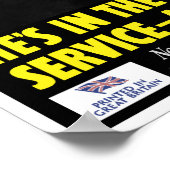 彼はサービス静か中だ – そうか?- – 第二次世界大戦 ポスター (角)