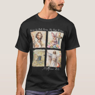 彼はシャツの復活祭キリスト教十字架を起こした Tシャツ