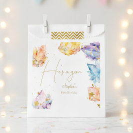 彼はジェム誕生日クリスタルスボーイの水色だ フェイバーバッグ