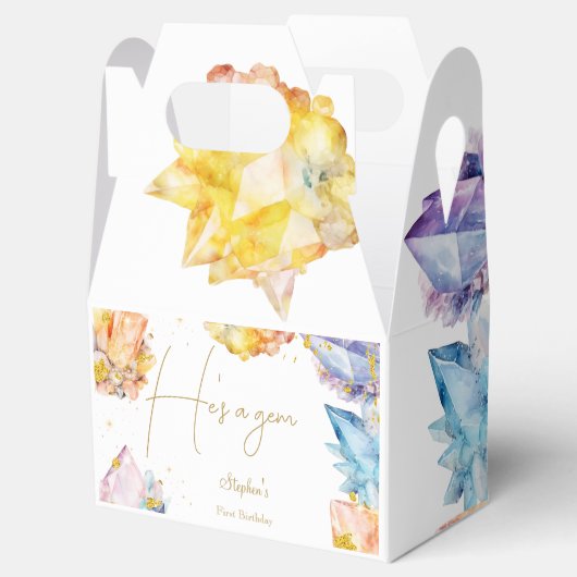 彼はジェム誕生日クリスタルスボーイの水色だ フェイバーボックス (オープン)